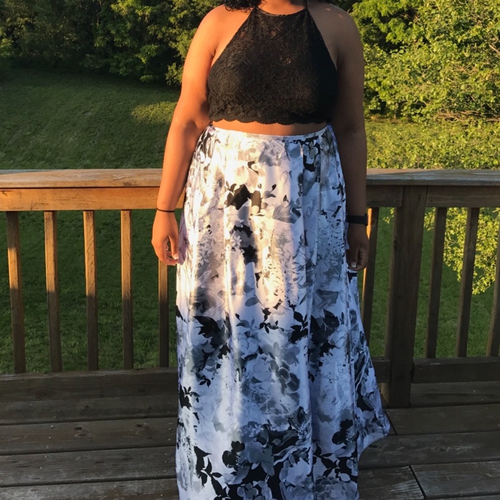 2 piece prom dress